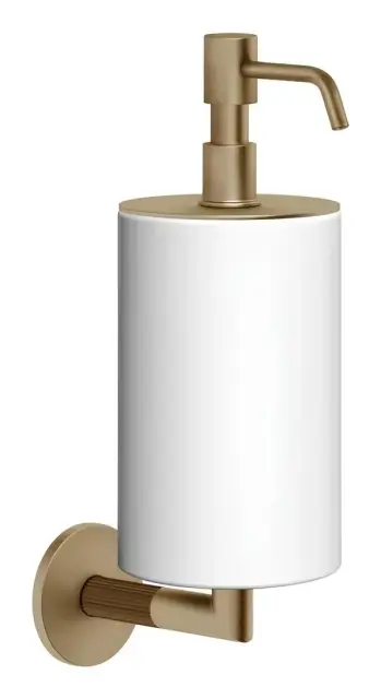 Дозатор для жидкого мыла Gessi Ingranaggio, настенный, цвет Warm Bronze Brushed PVD