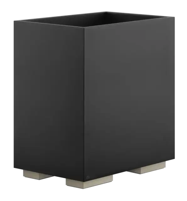 Корзина для мусора Gessi Rettangolo, напольная, цвет Black/Finox Brushed Nickel