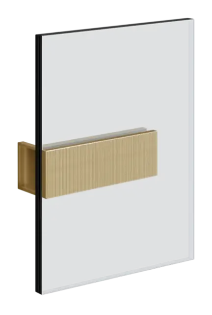 Зажим стена-стекло Gessi Rigato, ширина 160 мм, цвет Brushed Brass PVD