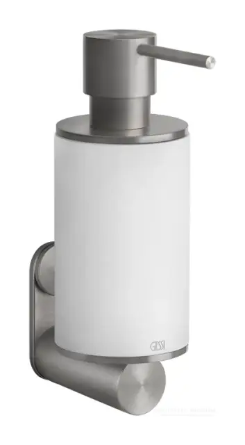 Дозатор Gessi316, настенный, Ø75хh208мм, цвет White/Steel Brushed