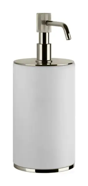Дозатор Gessi Venti20, настольный, цвет White/Nickel PVD
