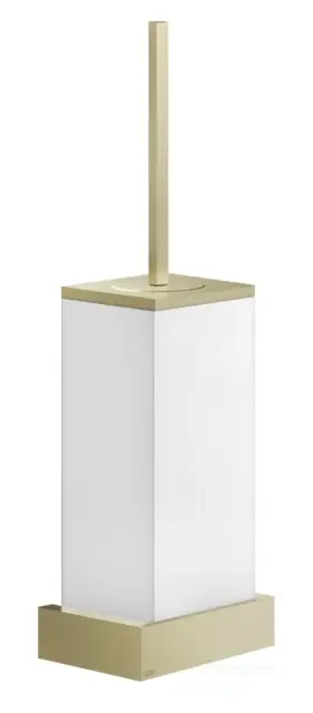 Ёршик Gessi Rettangolo, настенный, цвет White/Brass Brushed PVD