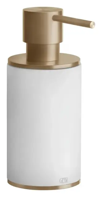 Дозатор Gessi316, настольный, цвет White/Warm Bronze Brushed PVD