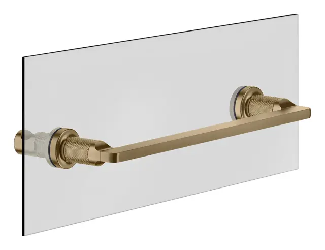 Полотенцедержатель Gessi Inciso 300 мм, для крепления на стекло, цвет Warm Bronze Brushed PVD