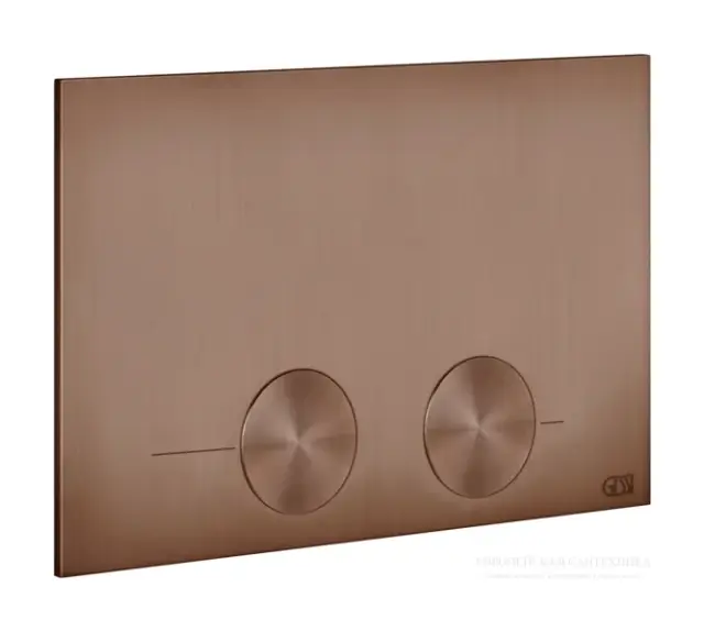 Клавиша смыва Gessi Origini, для инсталляции Tece (TeceProfil, TeceBox), 215х145х5 мм, цвет Copper Brushed PVD