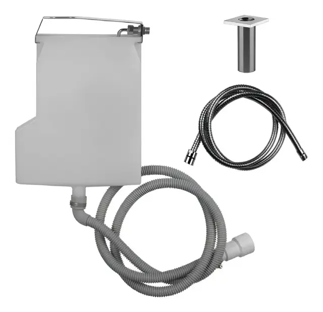 Система сбора для ручного душа Gessi, для слива воды, на борт ванны, цвет Finox Brushed Nickel