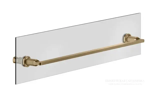 Полотенцедержатель Gessi Inciso, 600 мм, для крепления на стекло, цвет Warm Bronze Brushed PVD