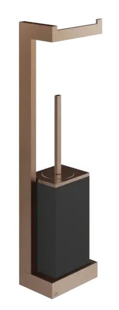 Cтойка Gessi, настенная, с бумагодержателем и ёршиком, цвет Black/Copper Brushed PVD