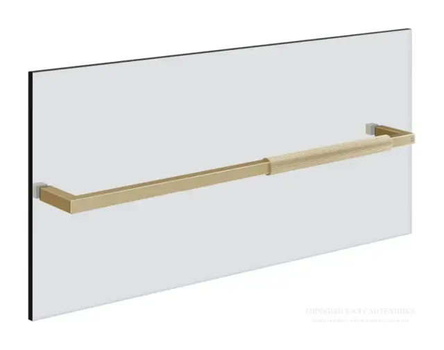 Полотенцедержатель Rigato Gessi Shower G, L 600 мм, для монтажа на стекле, цвет Brushed Brass PVD