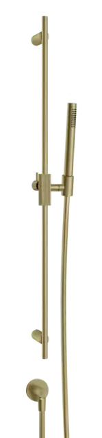 Штанга Gessi Ingranaggio, с душевой лейкой, шлангом и шланговым подсоединением, цвет Brushed Brass PVD
