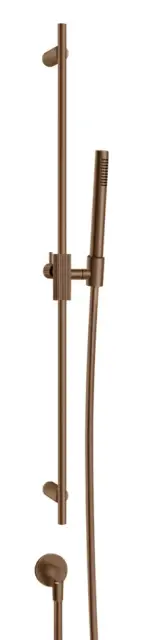 Штанга Gessi Ingranaggiо, с душевой лейкой, шлангом и шланговым подсоединением, цвет Copper Brushed PVD