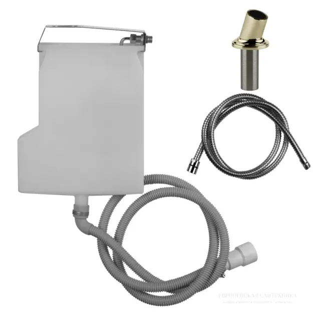 Система сбора воды Gessi Technical Accesories, для шланга ручного душа, на борт ванны, цвет Brass PVD