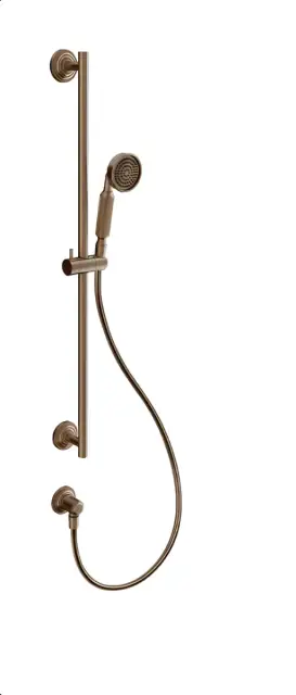 Штанга Gessi Venti20, с душевой лейкой, шлангом, выводом воды, цвет Copper Brushed PVD