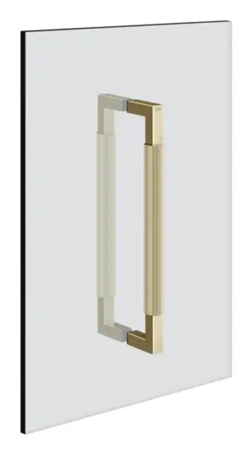 Ручка для душевой двери Gessi Shower G, двухстороняя, вертикальная/горизонтальная установка, 300 мм, цвет Brass PVD
