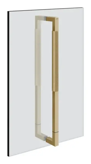 Ручка двери душевого ограждения Gessi Shower G, двойная, 450 мм, цвет Brushed Brass PVD