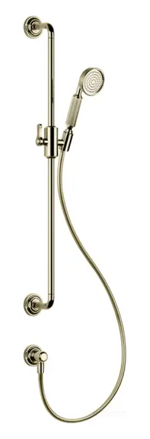 Штанга Gessi Venti20, с душевой лейкой, шлангом и выводом воды, h800 мм, цвет Brass PVD
