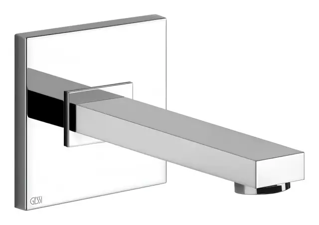 Излив для раковины Gessi Rettangolo, настенный, длина по запросу, для удалённого управления, цвет Chrome