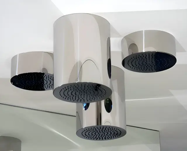 Верхний душ Gessi Segni Tondo, Ø218xH270 мм, для монтажа в потолок, цвет Mirror Steel
