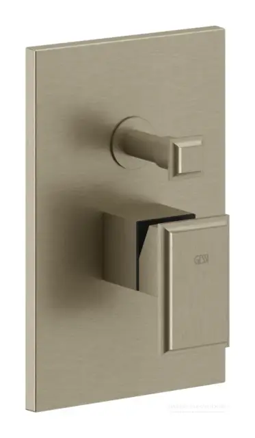 Cмеситель для душа Gessi Eleganza, встраиваемый, на 2 потребителя, настенный, цвет Finox Brushed Nickel