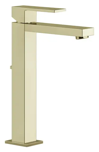 Cмеситель для раковины Gessi Rettangolo, высокий, c донным клапаном, цвет Brass PVD