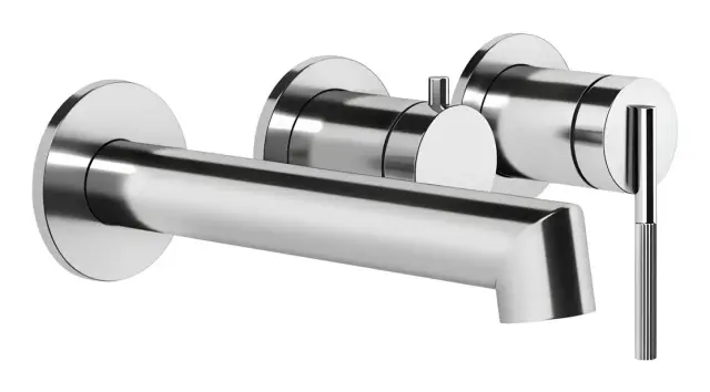 Смеситель для ванн Gessi Ingranaggio, настенный, с изливом, внешние части, цвет Chrome