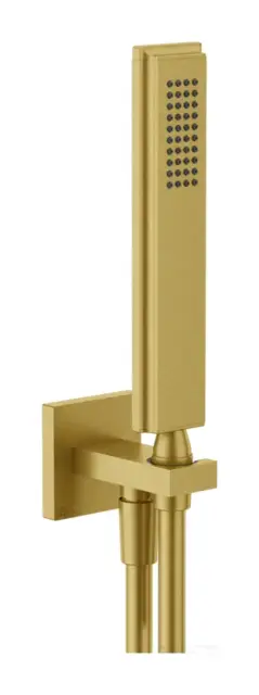 Ручной душ Gessi Eleganza, лейка, шланговое подсоединение-держатель лейки, шланг 1500 мм, цвет Gold Brushed CCP