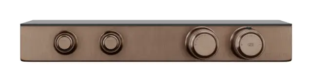 Термостат Gessi HI-FI, с полочкой, до 2-х функций одновременно, встраиваемый, цвет Copper Brushed PVD