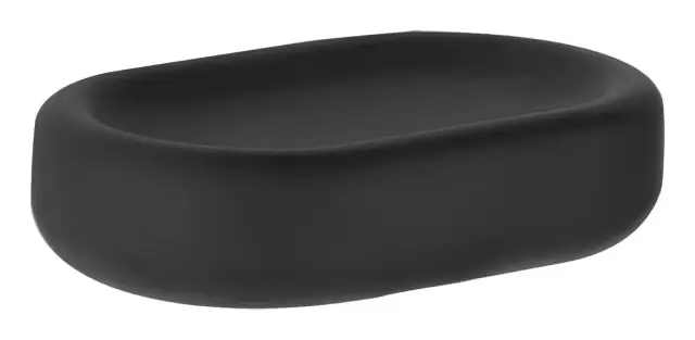 Мыльница Gessi Goccia 139x90x37h мм, настольная, цвет Black/Chrome