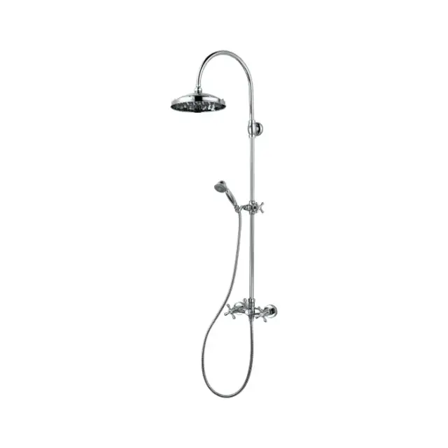 Bossini Retro Душевая стойка с верхним душем Ø23см., ручным душем и шлангом 150см., цвет: хром