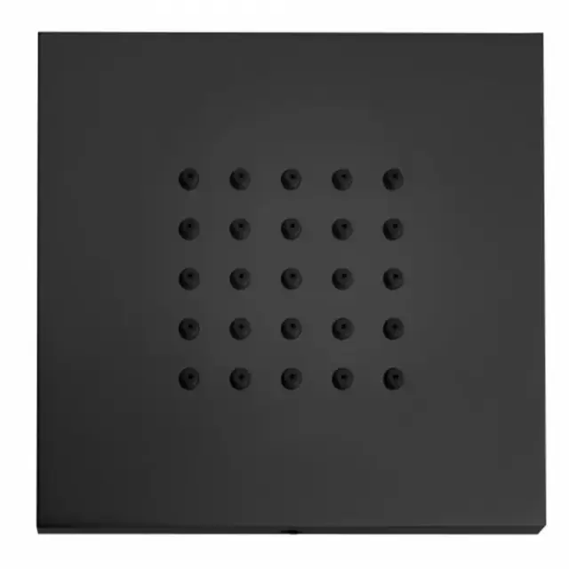 Bossini Cubic Flat Настенная форсунка 10х10 см, цвет: черный матовый