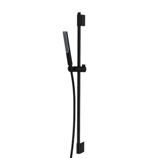 Bossini Apice Комплект для душа с штангой, ручным душем Slim и шлангом 1500 мм., цвет: черный матовый