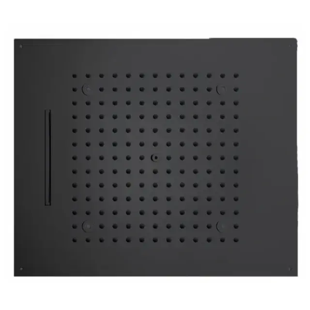 BOSSINI DREAM/2 Верхний душ 570 x 470 мм, 2 режима (дождь, каскад), с 4 LED (белый), блок питания/управления, цвет: черный матовый