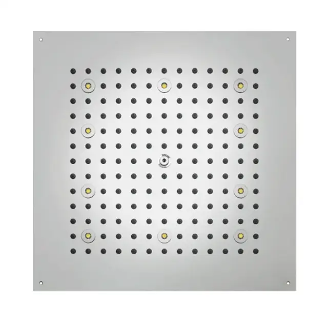 BOSSINI DREAM-CUBE Верхний душ 470 x 470 мм, с 8 LED RGB, блок питания/управления, Cromoterapia, гибкая подводка, цвет: хром