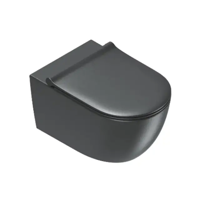 Catalano Sfera Унитаз подвесной 55х35см, безободковый, смыв Tornado, покрытие Twinglaze+, цвет: черный матовый