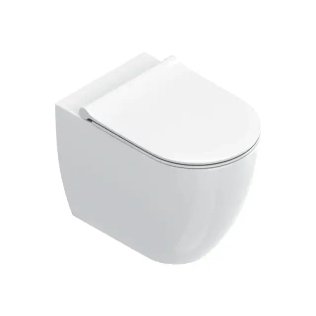 Catalano Sfera Унитаз напольный 55х35см, безободковый, смыв Tornado, покрытие Cataglaze+, цвет: белый глянцевый
