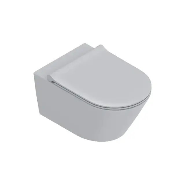 Catalano Zero Унитаз подвесной 55x35см, безободковый, смыв Silentech 3.0, покрытие Cataglaze+, цвет: cemento satinato