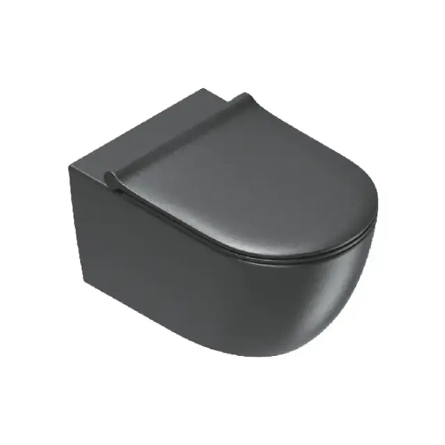Catalano Sfera Унитаз подвесной 55x35см, безободковый, смыв Tornado, покрытие Cataglaze+, цвет: черный матовый