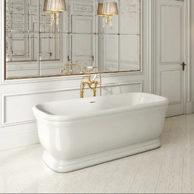 Devon&Devon Hollywood Ванна, отдельностоящая, без отверстий 177.5x88.5x64см, композитная цвет: белый