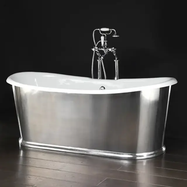 Devon&Devon Regal Ванна чугунная отдельностоящая 182х71х58см, цвет: серебро