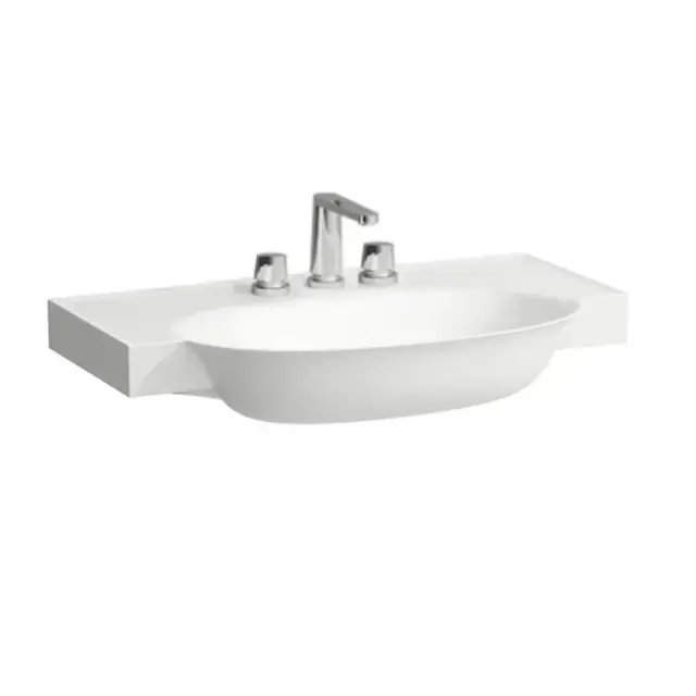 Laufen New Classic Раковина накладная 80х48х7.5см, с 3 отв., без перелива, с покрытием LCC Clean Coat, цвет: белый