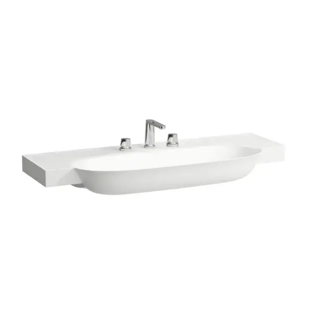 Laufen New Classic Раковина накладная 120х48х7.5см, с 3 отв, без перелива, с покрытием Clean Coat LCC, цвет: белый