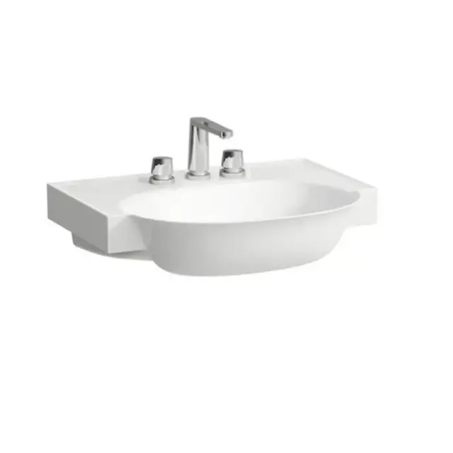 Laufen New Classic Раковина накладная 60х48х7.5см, с 3 отв., без перелива, цвет: белый матовый