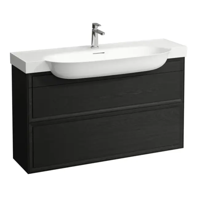 Laufen New Classic Тумба с раковиной, 117.5x31.5x67.5см, 2 ящика, напольный, цвет: черный дуб