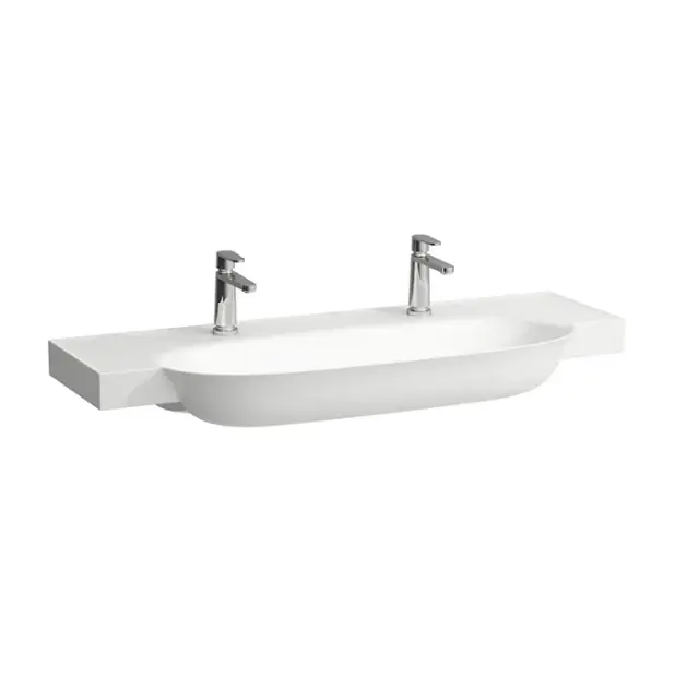 Laufen New Classic Раковина 120х48х16.5 см, 2 отв., накладная, без перелива, цвет: белый