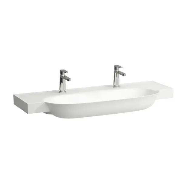 Laufen New Classic Раковина 120х48х16.5 см, 2 отв., накладная, без перелива, цвет: белый LCC