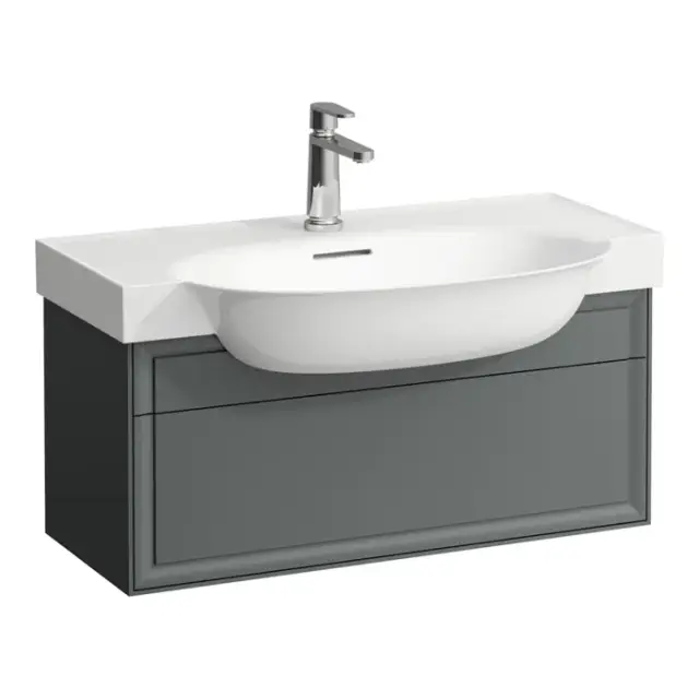 Laufen New Classic Тумба с раковиной, 77.5x31.5x34.5см, 1 ящик, подвесная, цвет: серый