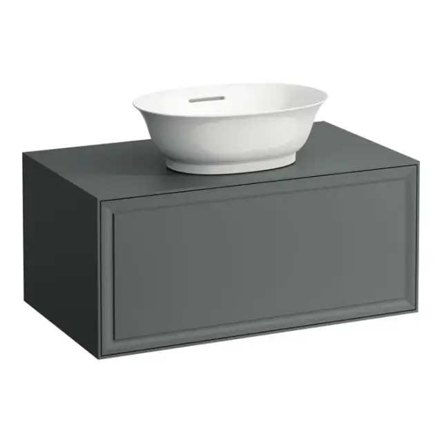 Laufen New Classic Тумба с раковиной, 77.5x45.5x34.5см, 1 ящик, подвесная, цвет: серый