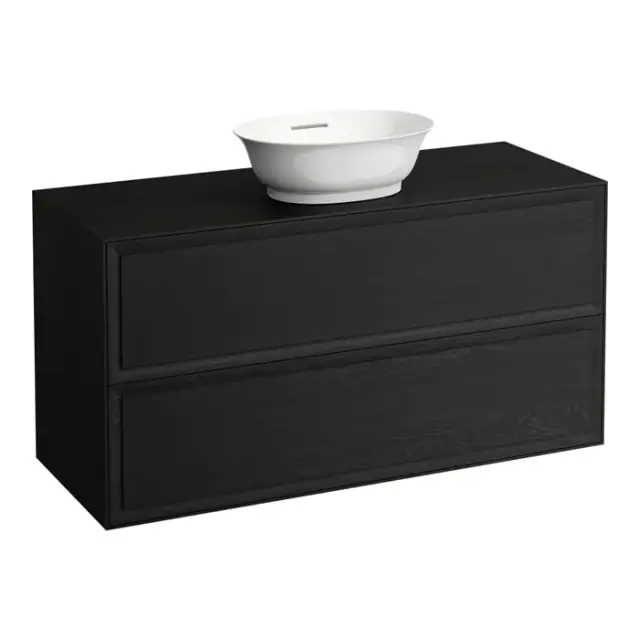 Laufen New Classic Тумба с раковиной, 117.5x45.5x60см, 2 ящика, напольный, цвет: черный дуб