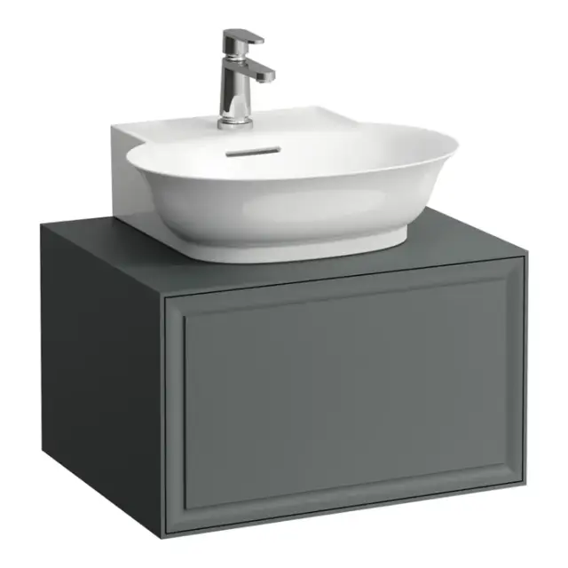 Laufen New Classic Тумба с раковиной, 57.5х45.5х34.5см, 1 ящик, подвесная, цвет: серый