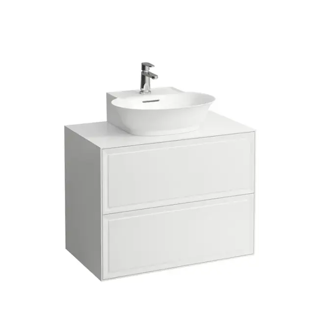 Laufen New Classic Тумба с раковиной, 77.5x45.5x60см, 2 ящиками, подвесная, цвет: белый глянцевый